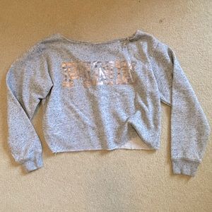 Comfy cropped long sleeve with criss cross back